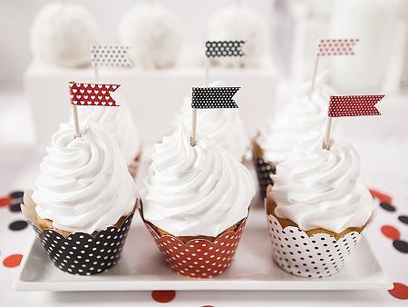 PartyDeco Muffin kosarak - katicabogaras 6 db