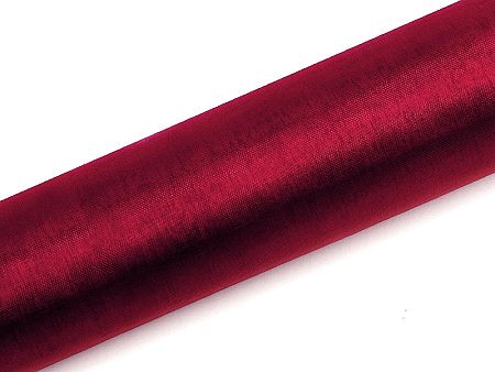 PartyDeco Organza - borvörös 16cm x 9m