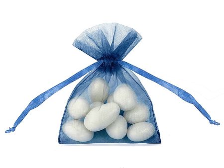 PartyDeco Organza tasak - égszínkék