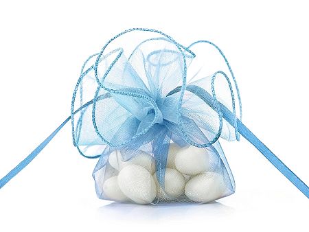 PartyDeco Organza tasak - kék