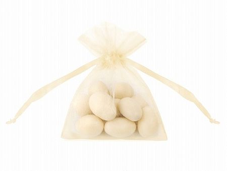 PartyDeco Organza tasak - krémszínű