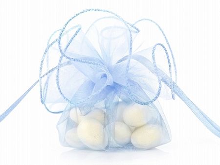 PartyDeco Organza tasak - világoskék