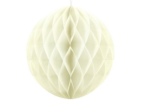 PartyDeco Papír gömb - krémszínű 40 cm