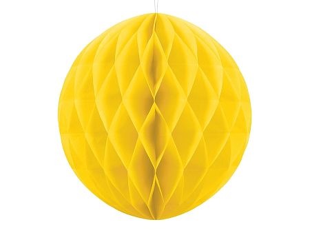 PartyDeco Papír gömb - sárga 40 cm