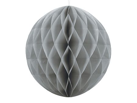 PartyDeco Papír gömb - szürke 40 cm