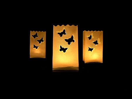 PartyDeco Papír lampionok - pillangók 10 db