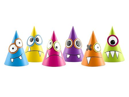 PartyDeco Party csákók - MONSTER 6 db