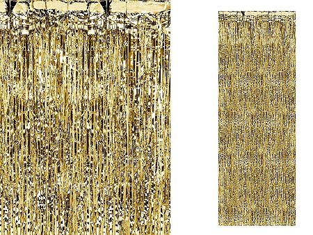 PartyDeco Party függöny - arany 90 x 250 cm