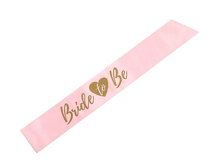 PartyDeco Rózsaszín vállaszalag- Bride to be