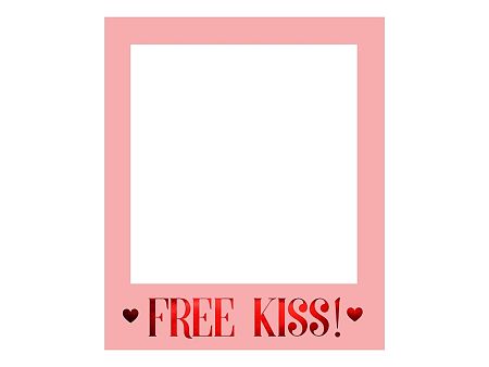 PartyDeco Selfie fotós keret - Free Kiss