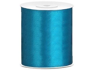 PartyDeco Szatén szalag - türkiz 100 mm/25 m