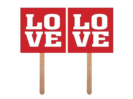 PartyDeco Szelfi táblák - LOVE