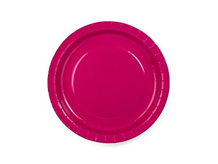 PartyDeco Tányérok - sötét rózsaszín 6 db