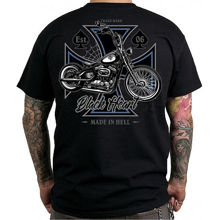 Póló BLACK HEART Chopper Cross