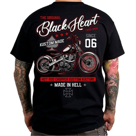Póló BLACK HEART Red Chopper