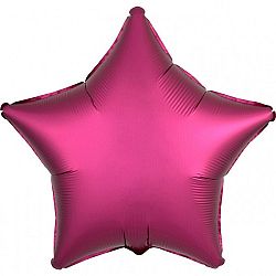 Amscan Csillag fólia lufi - Sötét Rózsaszín