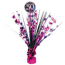 Amscan Dekoráció ünnepségre - csillogó rózsaszín 50. születésnap