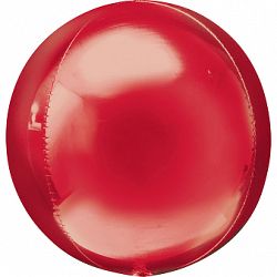 Amscan Gömb fólia lufi - piros 38 x 40 cm