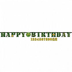 Amscan Happy Birthday banner - terepmintás