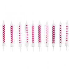Amscan Születésnapi gyertyák - rózsaszín 10 db