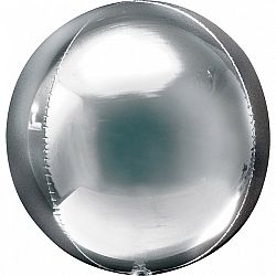 Gömb fólia lufi - ezüst