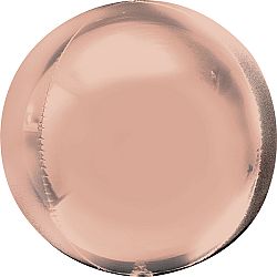 Gömb fólia lufi - rózsaszín-arany