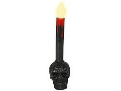 Guirca LED gyertya koponya formában - fekete