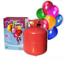 Hélium do 30 balónov Hélium 30 léggömb felfújására: + 30 metál színű lufi