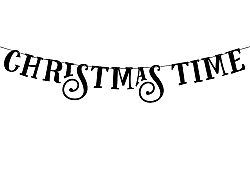 PartyDeco Christmas time banner 14 x 80 cm