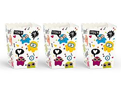 PartyDeco Dekoratív popcorn boxok - Monster 6 db