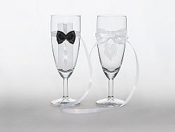 PartyDeco Esküvői poharak - menyasszony és vőlegény
