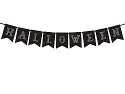 PartyDeco Fekete Banner - Halloween