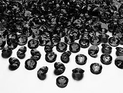 PartyDeco Konfetti - fekete gyémánt 12 mm