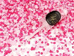 PartyDeco Mini konfetti ágyu - rózsaszínű