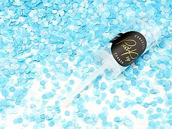 PartyDeco Mini konfetti ágyu - világoskék színű