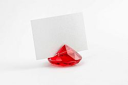 PartyDeco Piros gyémánt névtábla tartó