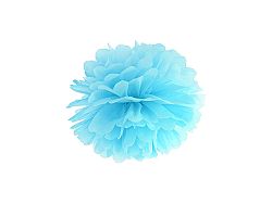 PartyDeco Pompom virág - kék 25 cm