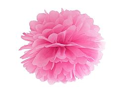 PartyDeco Pompom virág - rózsaszín 35 cm