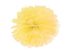 PartyDeco Pompom virág - sárga 35 cm