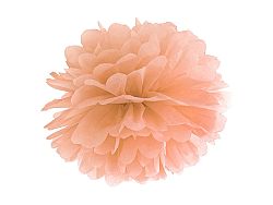 PartyDeco Pompom virág - őszibarack színű 35 cm