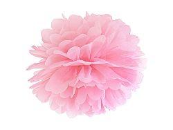 PartyDeco Pompom virág - világos rózsaszín 35 cm
