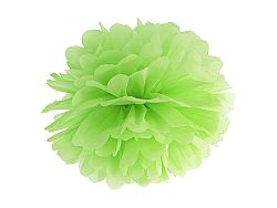 PartyDeco Pompom virág - zöld 35 cm