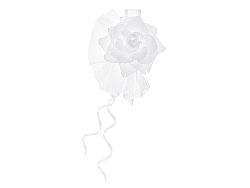 PartyDeco Rózsa dekorációs virág - fehér