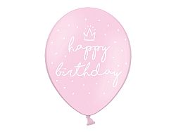PartyDeco Rózsaszín boldog születésnapot lufi