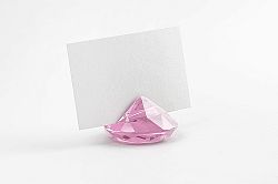 PartyDeco Rózsaszín gyémánt névtábla tartó
