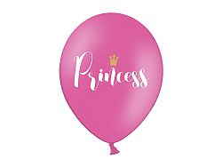 PartyDeco Rózsaszín hercegnő feliratú lufi