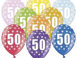 PartyDeco Születésnapi számos lufi 50