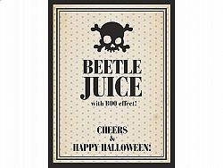 PartyDeco Üveg címke - Beetle juice