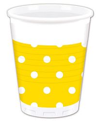 Procos Pöttyös poharak - sárga 10 db