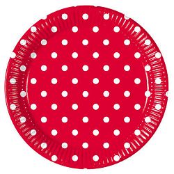 Procos Pöttyös tányérok - piros 8 db